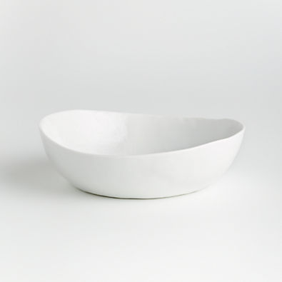 View Mercer White Porcelain Low Bowl details