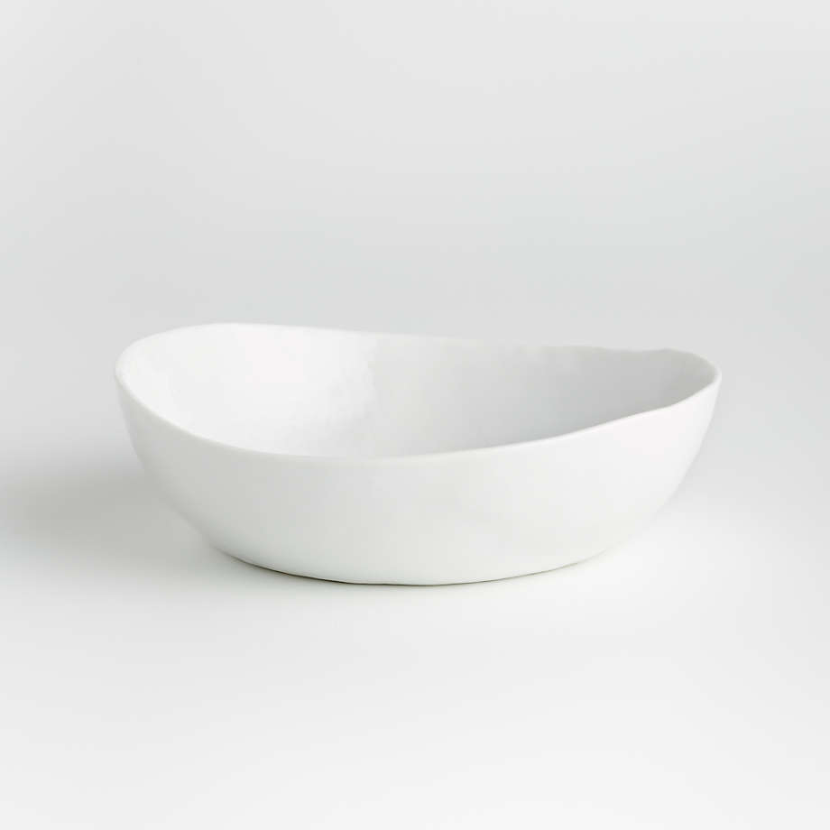 Mercer Matte White Low Bowl + Reviews | Crate & Barrel