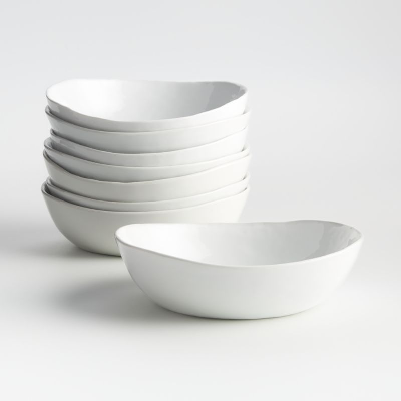 Viewing product image Mercer White Porcelain Low Bowls, Set of 8 - image 1 of 5