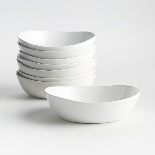 Hue White Low Bowls, Set of 4 + Reviews Crate & Barrel Canada