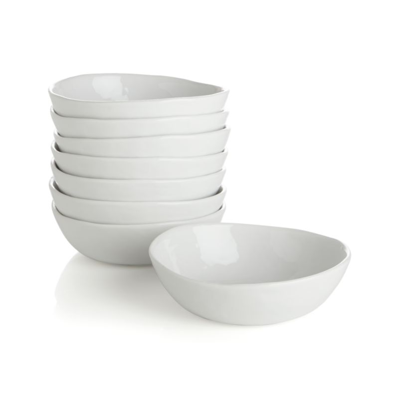 Mercer White Ceramic Mini Bowls, Set of 8 + Reviews | Crate & Barrel Canada