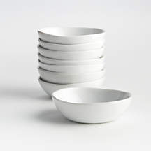 Mercer White Ceramic Mini Bowls, Set of 8 + Reviews | Crate & Barrel
