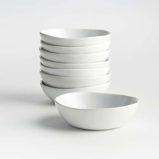 Mercer White Porcelain 5" Mini Bowls, Set of 8