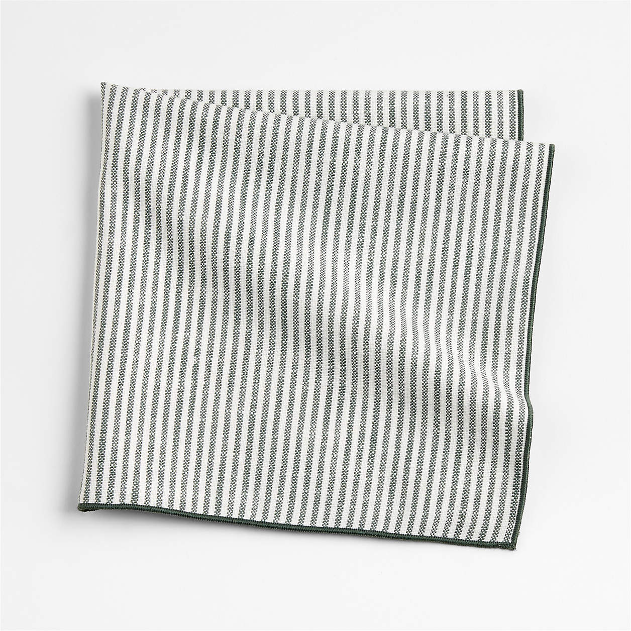 Mercer MerrowStitch Green Stripe Napkin + Reviews Crate & Barrel