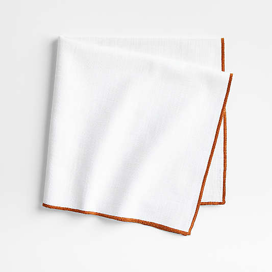 Merrow Stitch Almond Brown Organic Cotton Napkin