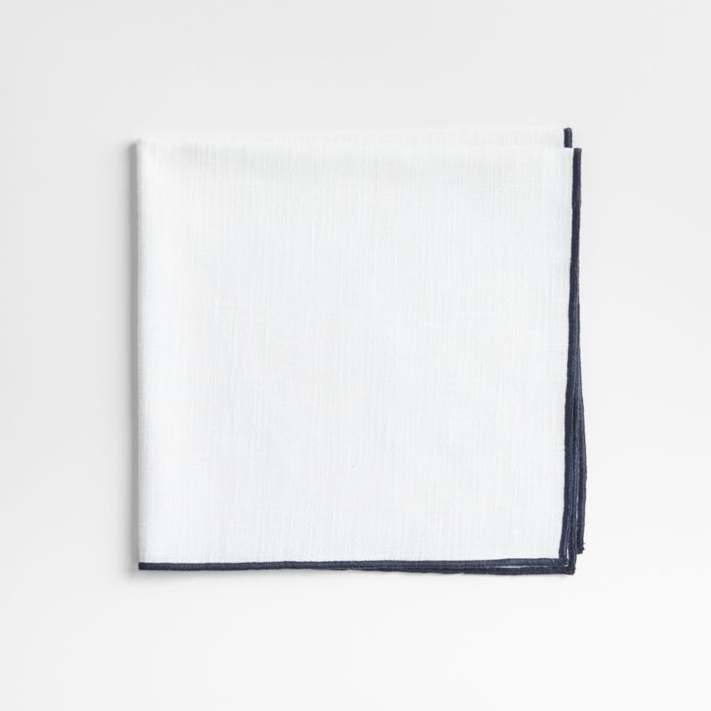 Mercer Merrow Stitch Indigo Napkins, Set of 4 - image 3 of 6