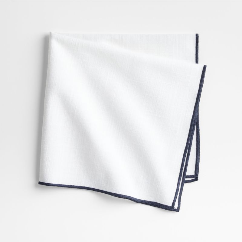 Mercer Merrow Stitch Indigo Napkins, Set of 4 - image 4 of 6