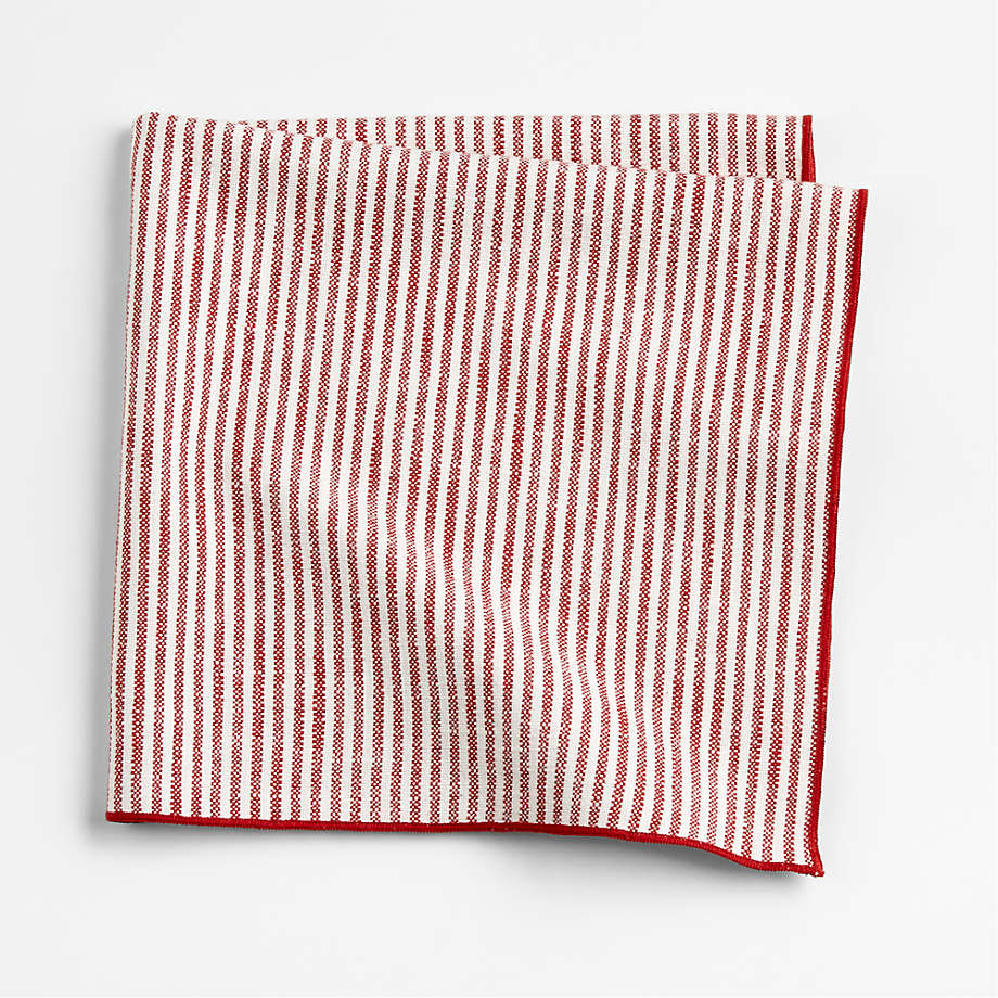 Mercer Merrow-Stitch Red Stripe Napkin