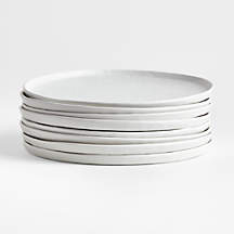 Mercer Matte White Porcelain Dinner Plates, Set of 8 + Reviews | Crate & Barrel