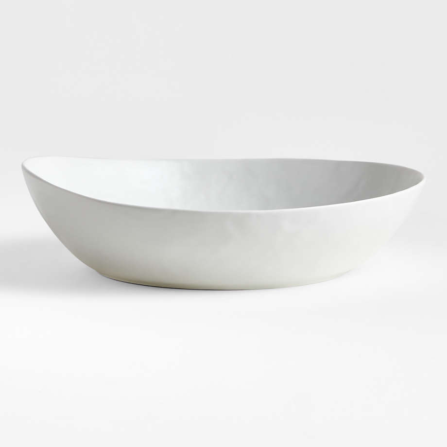 Mercer White Porcelain Serving Bowl + Reviews | Crate & Barrel