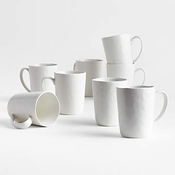 Verge 10-Oz. Mugs, Set of 8 | Crate & Barrel