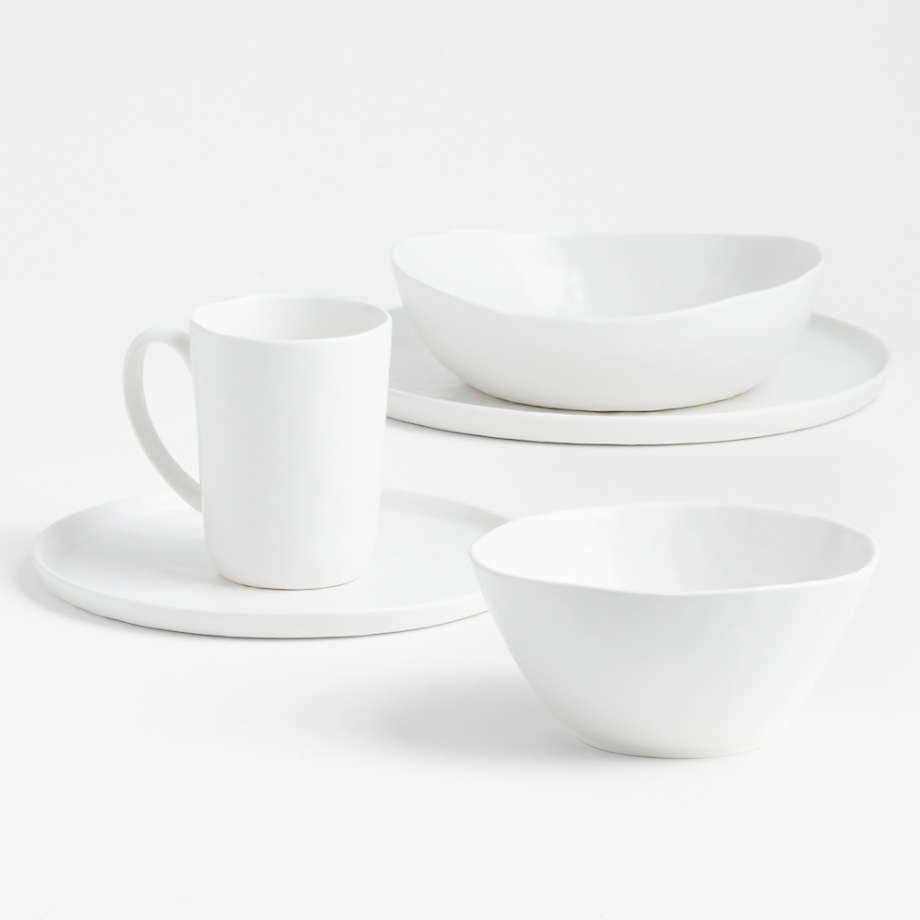 Plain white dinner deals set