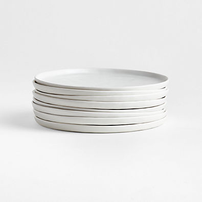 View Mercer Matte White Porcelain Salad Plates, Set of 8 details