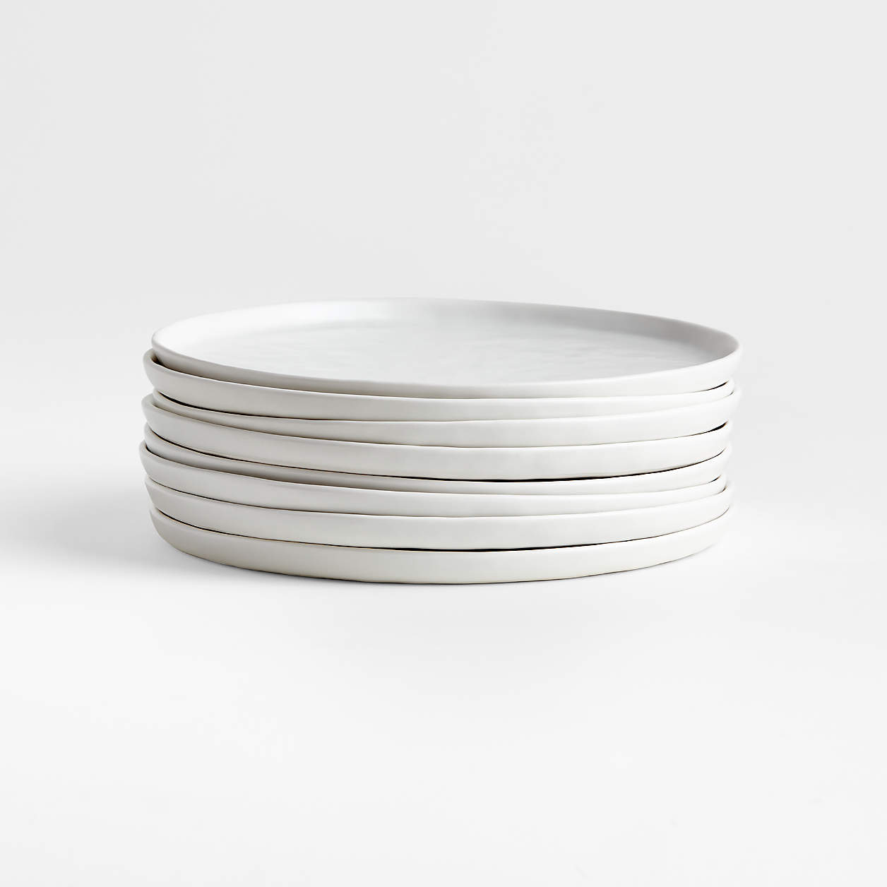 Mercer White Round Porcelain Dinner Plates, Set of 8