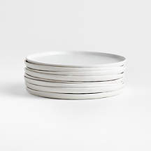 Mercer Matte White Porcelain Salad Plates, Set of 8 + Reviews | Crate & Barrel