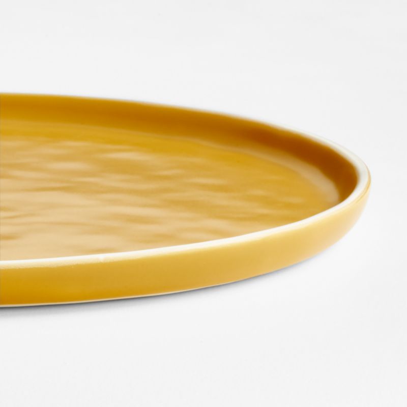 Mercer Matte Yellow Porcelain Salad Plate with White Rim