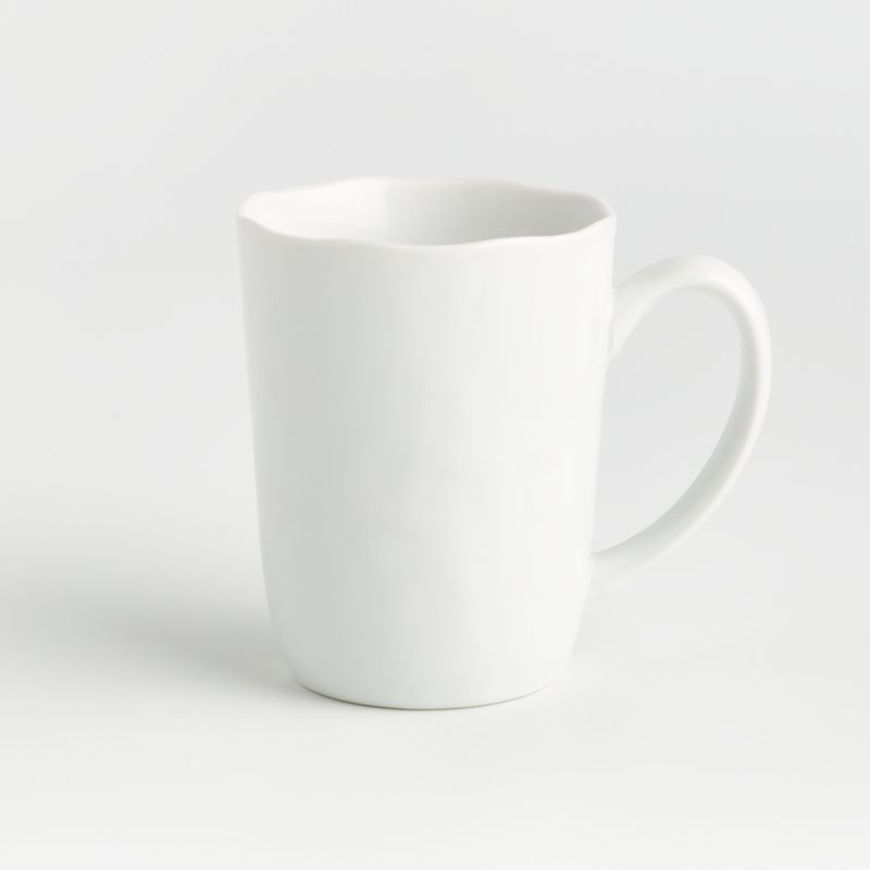 Mercer White Porcelain Mugs, Set of 8