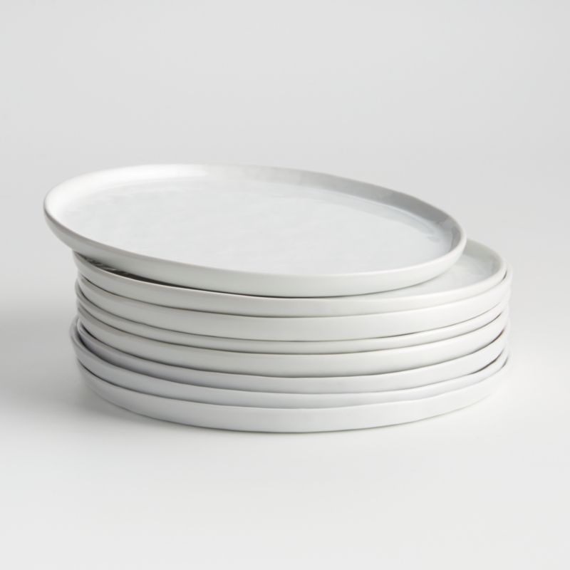 Mercer White Round Porcelain Salad Plates, Set of 8