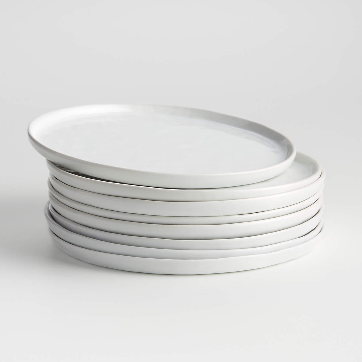 Mercer White Round Porcelain Dinner Plates, Set of 8