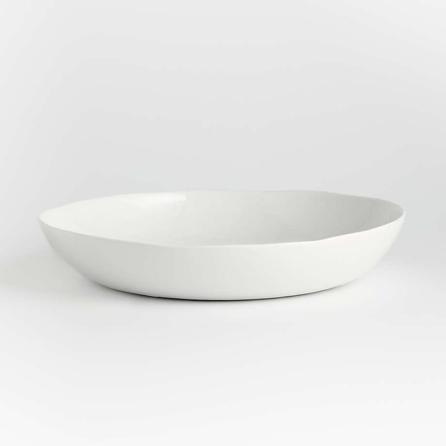 Mercer White Ceramic Serving Bowl Medium | Crate & Barrel