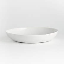 Mercer White Ceramic Serving Bowl + Reviews | Crate & Barrel