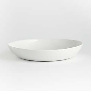 CRATE & BARREL White Porcelain Oval Baking Serving Dish 9x11