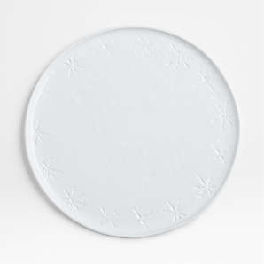 Glad White & Gray Snowflake Pattern 10 Premium Paper Plates, 20