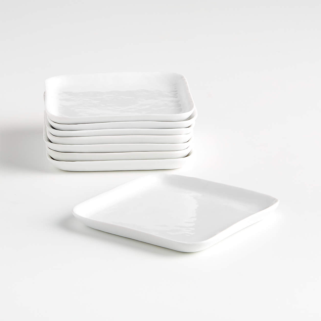 Mercer White Square Ceramic Appetizer Plates, Set of 8 + Reviews ...