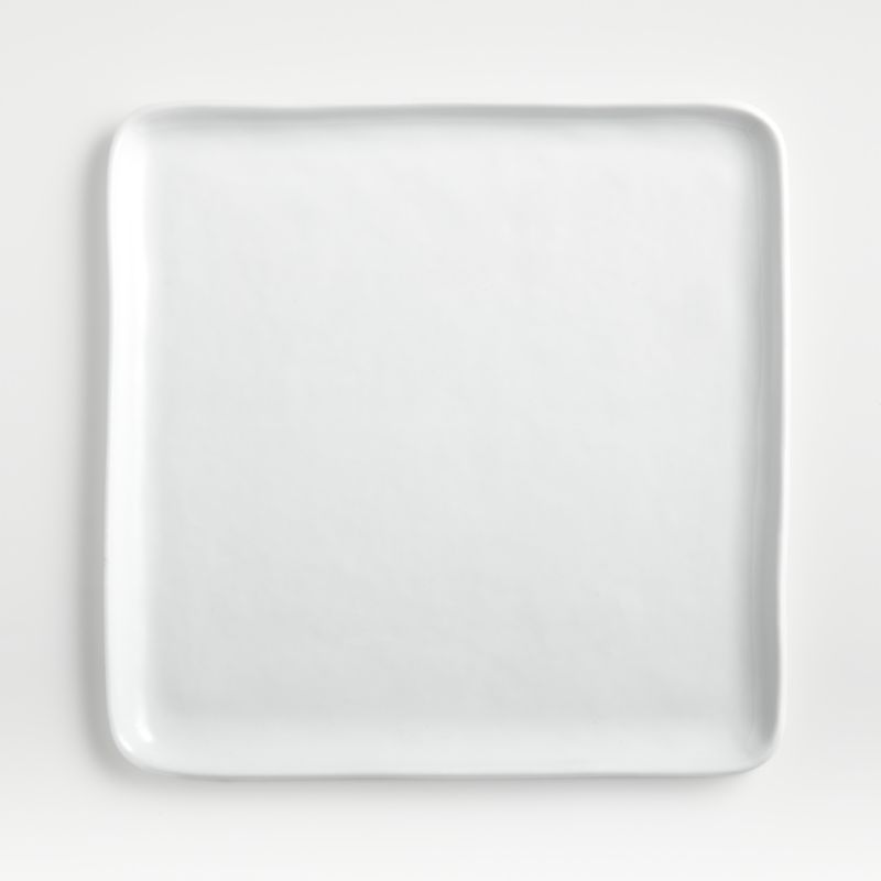 Mercer White Square Porcelain Dinner Plates, Set of 8