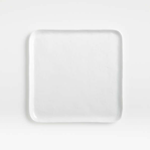 White Plastic Rectangular Sectional Platter 9 1/2in x 14in
