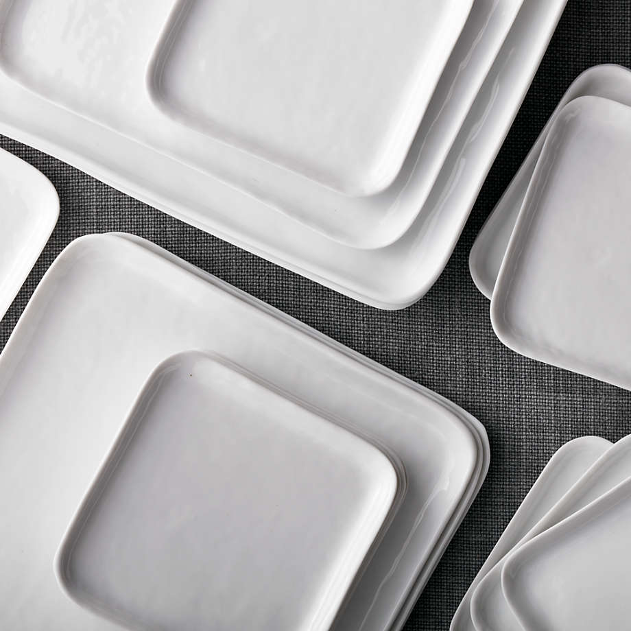 White square dinner clearance plates