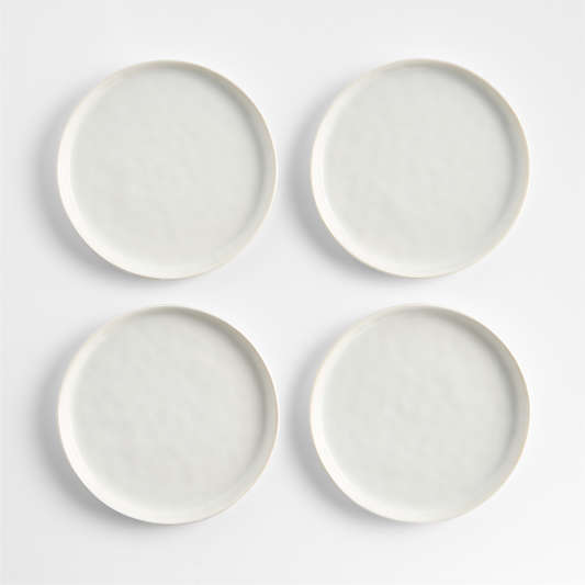 Mercer White Round Porcelain Coasters, Set of 4