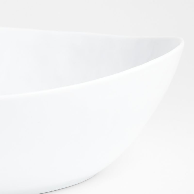 Mercer White Porcelain Low Serving Bowl
