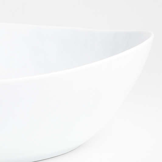 Mercer White Porcelain Low Serving Bowl