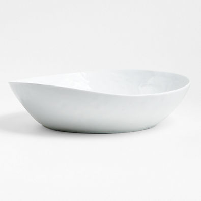 View Mercer White Porcelain Large Serving Bowl details