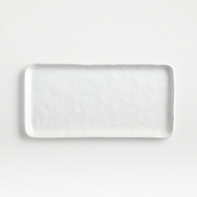 View Mercer White Rectangular Porcelain Plate details