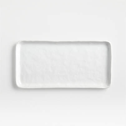 Mercer White Rectangular Porcelain Plate