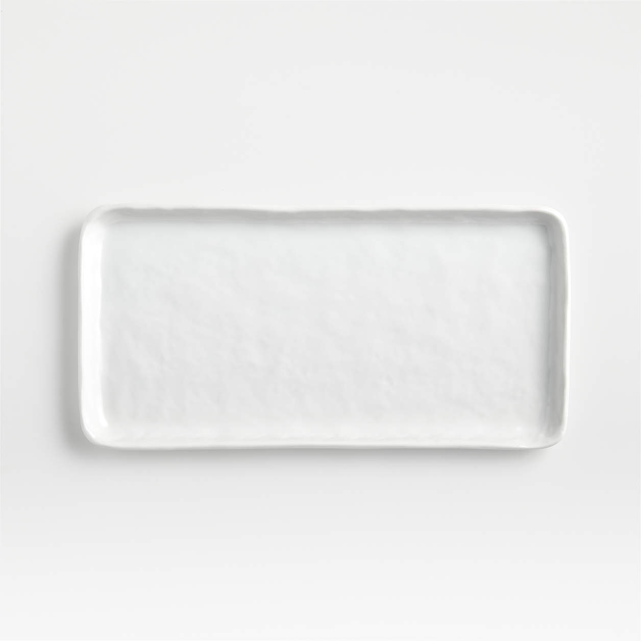 Mercer White Rectangular Ceramic Plate + Reviews | Crate & Barrel