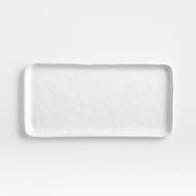 Mercer White Rectangular Ceramic Plate | Crate & Barrel