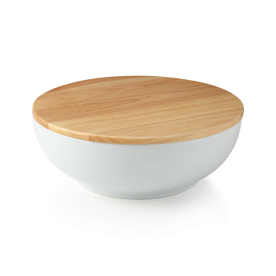 Tomos Glass Bowl with Wood Lid + Reviews