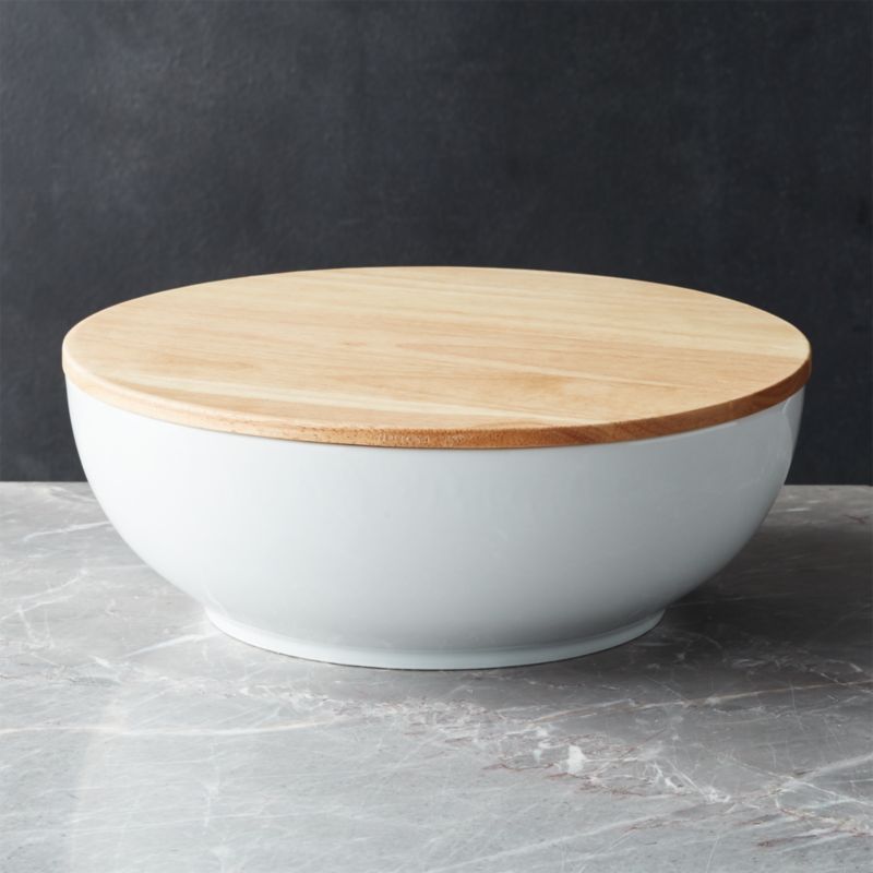 Marin White Outdoor Melamine Chip and Dip Bowl