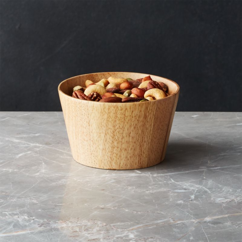 Merge Wood Snack Bowl + Reviews Crate & Barrel