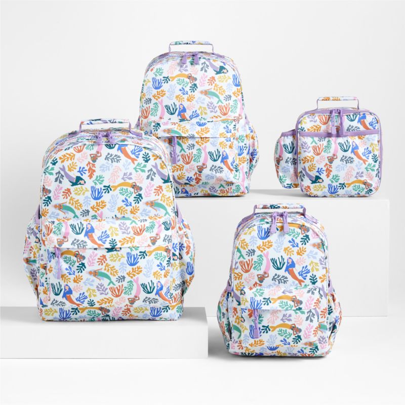 Mermaid backpack with lunchbox sale