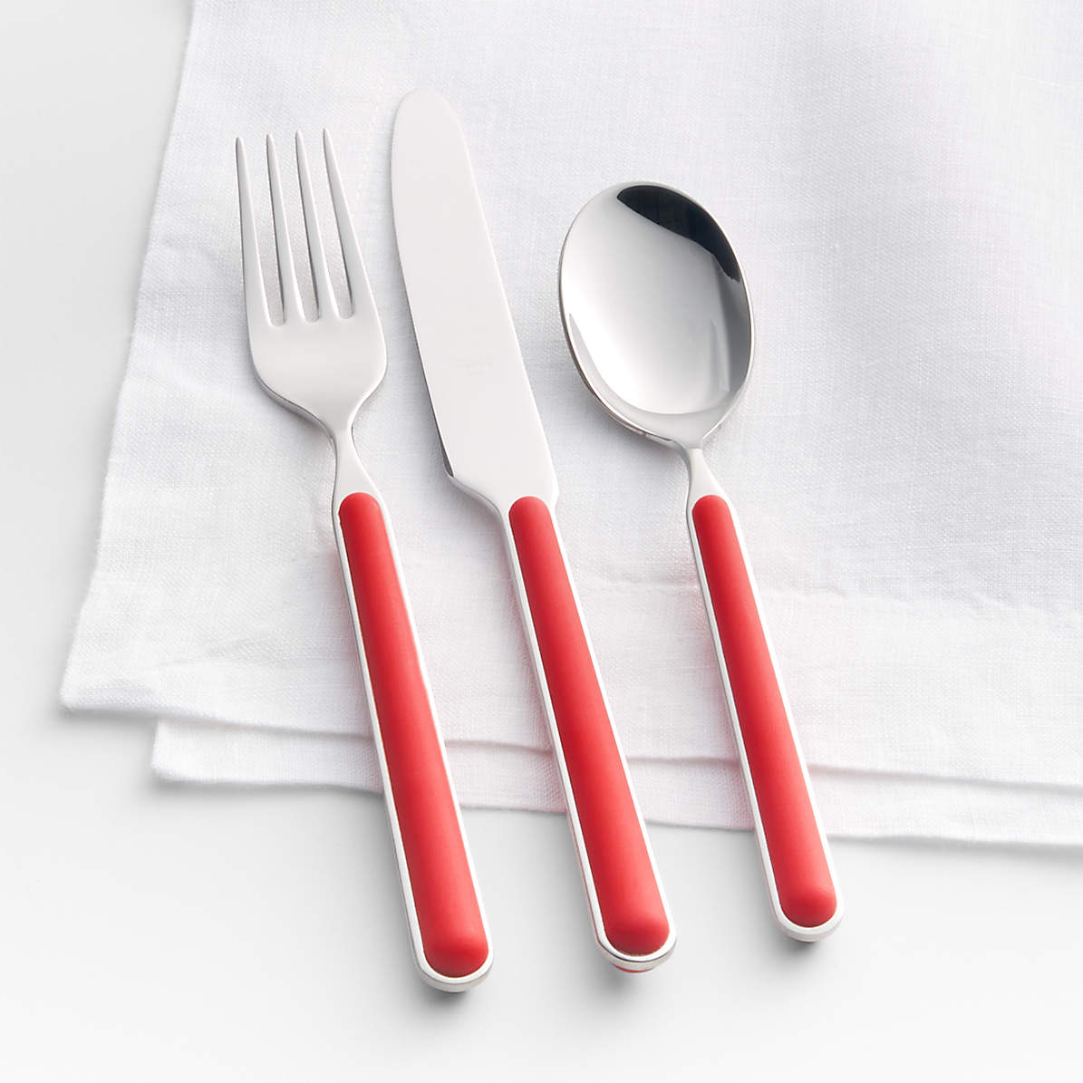 Mepra Red 3-Piece Christmas Flatware Place Setting Reviews Crate   Barrel