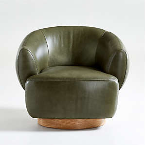 Swivel Chairs Crate Barrel, Small Leather Swivel Barrel Chairs