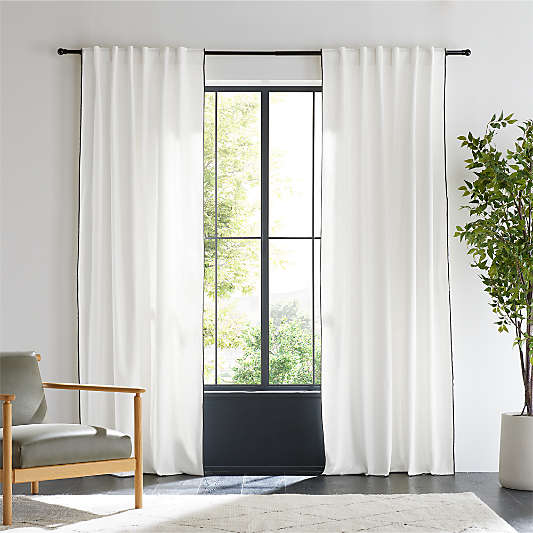 White Cotton Curtains & Cotton Drapes Crate & Barrel