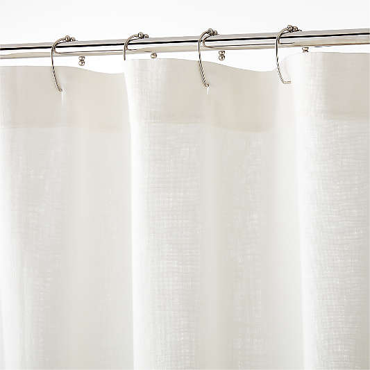 Merrow Stitch Black & White Shower Curtain