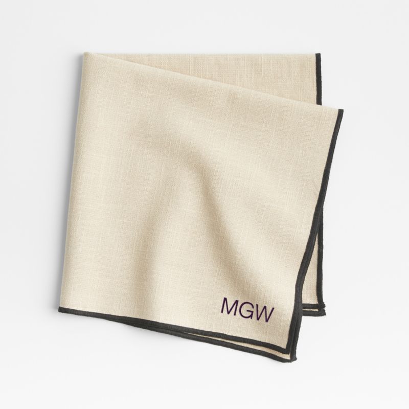 Merrow-Stitch Warm Natural Organic Cotton Napkins, Set of 8 - image 6 of 8