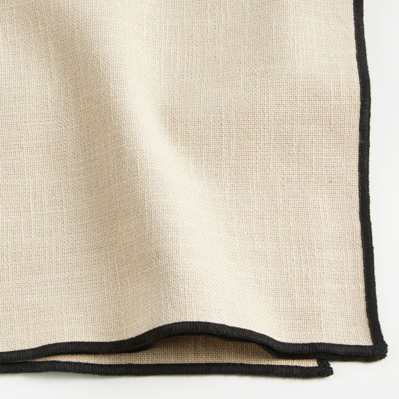 Merrow-Stitch Warm Natural Organic Cotton Napkins, Set of 4 - image 5 of 7