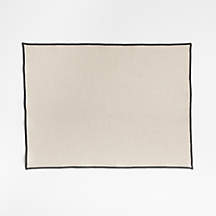 Mercer Merrow-Stitch Warm Natural Organic Cotton Placemat + Reviews | Crate & Barrel